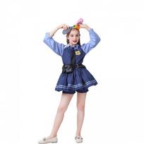 Long Sleeve Judy Sheriff Costume, Movie Zootopia Rabbit Sheriff XL blue