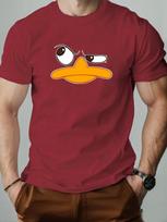 Men's T-Shirt 100% Cotton Funny Duck Cartoon Pattern Print Summer Round Neck Breathable Casual Short Sleeve Fashion T Shirt S