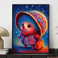 Naujas Atvykimas 5D Pasidaryk Pats Pilnas Apskritimas Deimantinė Tapyba  Animacinis Ežys  Siuvinėjimas Kryželiu Namų Dekoras Dovana 20x30cm
