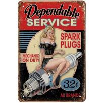 Žvakės Skardinis Metalo Ženklas Vintažinis Mechaniko Pin-up Garažo Sienos Dekoras 20x30cm（7.8x11.8inch）