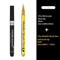 3/1 PCS Electroplated Mirror Marker Paint Pen Mirror Marker Chrome Gold Silver Marker Car Styling Art Crafts Supplies