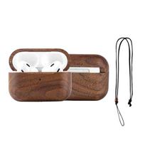 Retro medienos rašto dėklas AirPods Pro 3, neslystantis apsauginis dangtelis su apsauga nuo dulkių