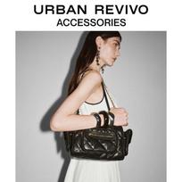 URBAN REVIVO Women's Multi-pocket Shoulder Bag One Size juoda