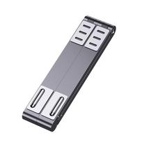 Oatsbasf Mini Laptop Holder Aluminum Adjustable Phone Stand For Macbook Pro Air iPad Notebook Tablet Holder 3 in1Portable Stand pilka