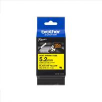 Termosusitraukianti vamzdelių juosta Brother HSe-611E terminė juoda ant geltonos 5,2 mm x 1,5 m
