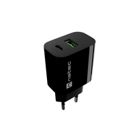 Įkroviklis Natec NUC-2397 20W 1x USB-A 1x USB-C juodas