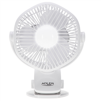 Stalinis ventiliatorius Adler AD 7335 6 W 3 greičiai 360° pakreipimas baltas