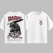 Japanese Anime Berserk Dragonslayer T-shirt Men and Women Cotton Summer Top Harajuku Style Fashion Round Neck Short Sleeved Tees 4XL