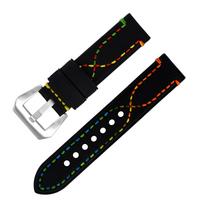 Handmade Color Thread First Layer Crazy Horse Leather Universal Watch Strap Adaptation 18 20 22 24 26mm 18mm
