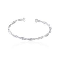 Foot Silver 999.9 Mobius Ring Bracelet Small Design Bracelet Love Fried Dough Twists Jewelry Valentine's Day Bracelet Gift Adjustable size