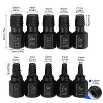 10Pcs Screw Extractor Kit Alloy Steel Damaged Screw Remover Metal Easy Out Drill Bits Broken Bolt Stud Remover Screw Extractor A