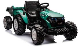 Lean Cars Akumuliatorinis traktorius su priekaba HC-306, 24V, tamsiai žalias
