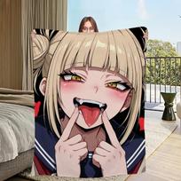 Flanelinė toga šilta komfortiška minkšta pliušinė antklodė sofai h-Himiko svetainė anime biuras gerbėjų kūrinys miegamasis kelionė kawaii mergaitės dovana 30x40in