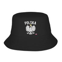 Polish Eagle Polska  Bucket Hat  Street Style Fisherman Caps For Unisex Retro Vacation Sun Hats Personality Graphic Cap One Size