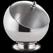 Lin Pan Thickened Stainless Steel Slanted Serving Bowl with Lid and Base