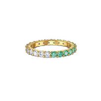 Swarovski Vittore Hal Imitation Crystal Ring Women rings Green Gold 5539747+5522882 55 beige