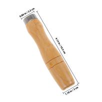 5Pcs Wooden Handle for File Tool Craft 6.2mm Bore Ergonomic Comfort Grip Impact Resistant 113Cm Long for Wood Metal Rasping chaki