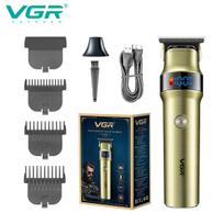 VGR V-991 Hair Trimmer Professional Hair Clipper with LED Digital Display Rechargeable Clipper Barber Electric Trimmer for Men Home Razor Shaver auksas