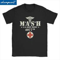 Novelty Mash 4077 Alan Alda War 4077th T-Shirt Men Women's Round Neck Cotton T Shirts M_A_S_H Short Sleeve Tees Gift  Clothes S juoda