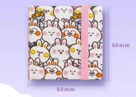 Korean Style Cute Mini Fabric Watercolor Book Acid Free Paper Portable Travel Hand-painted Creative Watercolor Art Drawing Book 6cm X 6cm