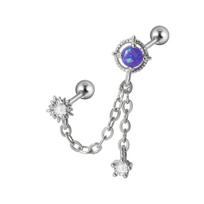 Stainless Steel Ear Ring Tragus Helix Ear Lobe Stud Flower/Moon/Star Women Girls Drop Earring Fashion Ear Accessory