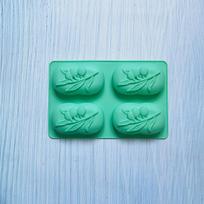 4 Cavities Oval Olive Tree Silicone Soap Mold DIY Soap Making Kits Handmade Cake Candle Mold Gifts Craft Supplies Home Decor žalia