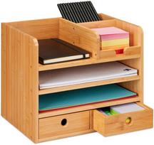Relaxdays Stalo organizatorius, 26.5x33x24 cm, natūralios spalvos