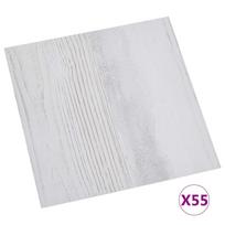 Floor Tiles 5.11 m² 55 pcs PVC White and Light Grey