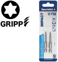 SPECIALIST+ antgalis TORX GRIP T15, 50mm, 2 vnt.