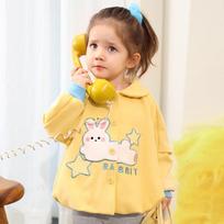 LUSON Baby Girls' Floral Mid-Length Coat 110