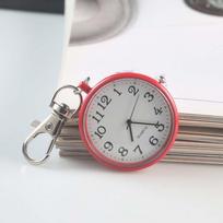 Glow in Dark Luminous Pocket Watch Big Numbers Easy Reading Key Chain Fob Clock Lightweight Compact Size Minimalist Nurse Watch