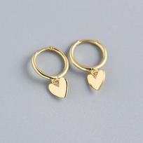 New Arrivals Trendy Love Heart Hoop Earrings for Women Korea Charm Silver Gold Color Dangle Earrings Luxury Jewelry Accessories