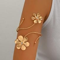 Fairy Floral Flower Bracelet Bohemia Style Adjustable Open Arm Bangle Exotic Style Cuff Armband Gift