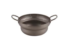 Maruyama Giken Souen Iron Stepped Tempura Pot 26cm IH Compatible Gas Stove Compatible Deep Fryer Tempura Batch Cooking Oil Pot IH Gas Made in Japan