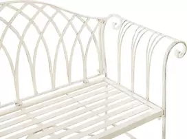 Beliani Sodo suoliukas MILAZZO 130 cm, metalinis, baltas
