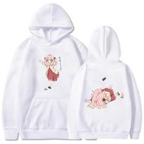 Harajuku Anime Šnipas X Šeima Anya Forger Juokingi spausdinti vyriški gobtuvai Moteriški megztiniai Laisvalaikio megztiniai Harajuku unisex megztiniai. XS balta