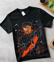 Obito Uchiha T-Shirt Tobi Akatsuki Naruto Japanese Anime Black T-shirt gift 2XL