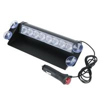 Dienos Bėgimo Mirksintys LED Policijos Žibintai 3 Mirksėjimo Režimai 8 LED 12V Automobilio Sunkvežimio Avarinis Mirksėjimo Signalas Prietaisų Skydelio Stroboskopas Įspėjamasis Žibintas gray