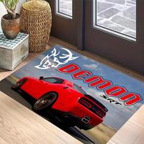 S-SRT Hellcat Demon D-Dodge Challenger Automobilių Lenktynių Virtuvės Kilimėlis Neslystantis Modernus Svetainės Balkono Spausdintas Modernus Namų Dekoras 40cm x 60cm gray