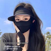 Detachable Full-Face Mask Hat with Neck Guard Short Style