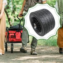16.7cm Wagon Cart Wheel Sturdy Accessories for Camping Grocery Beach Trips