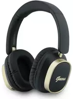 Guess Rectangle Metal Script Logo ENC belaideės ausinės juodos spalvos