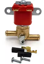 Benzino uždarymo vožtuvas (solenoidas) - 12 V elektromagnetinis kuro vožtuvas, žalvarinis