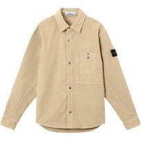 Stone Island Left Sleeve Badge Pocket Single-Breasted Long Sleeve Shirt Men shirts K2S151200019S0228-V009A L