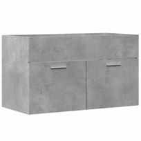 Bathroom Vanity Unit Concrete Grey 90 x 38.5 x 46 cm Particleboard
