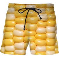 Farm Corn Print Board Shorts For Men Humor Fun Graphic Hip Hop Street Beach Shorts Summer Outdoor Sport Casual Mens Short Pant S