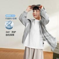 LUSON Boys' Ice-Feel UPF50+ Sun Protection Hooded Jacket 140 geltona
