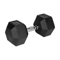 Cast Iron Rubberized Dumbbell Dumbbell Hex 25Kg Rebel Hexagonal