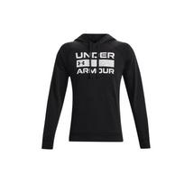 Under Armour Rival Sweatshirts Men's Black Hooded Thickened Regular 1366363-001 L