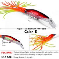 14cm Lure Bait Plastic Bait with Whisker Squid Hard Bait 40g Sea Bait
